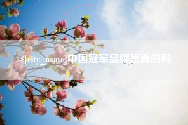 安顺中国冠军品牌是真的吗