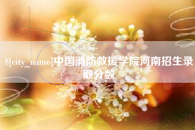 安顺中国消防救援学院河南招生录取分数