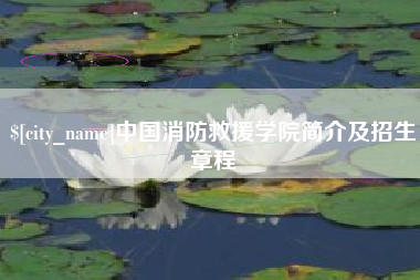 安顺中国消防救援学院简介及招生章程