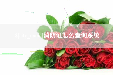 安顺消防证怎么查询系统
