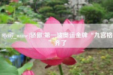 安顺骄傲!第一波奥运金牌“九宫格”齐了