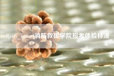 安顺消防救援学院报考体检标准