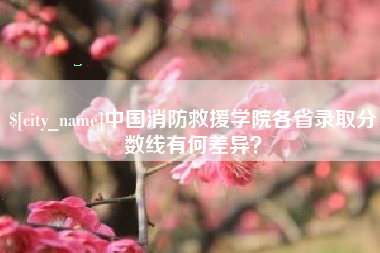 安顺中国消防救援学院各省录取分数线有何差异？