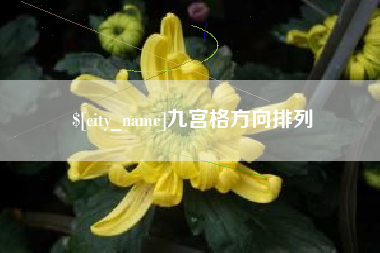 安顺九宫格方向排列