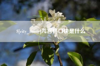 安顺九宫格口诀是什么