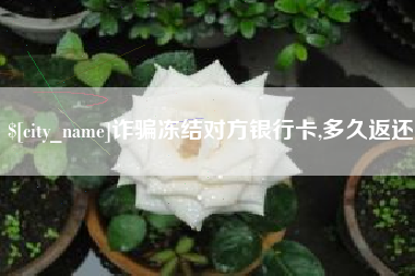 安顺诈骗冻结对方银行卡,多久返还