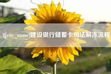 安顺建设银行储蓄卡司法解冻流程
