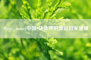 安顺中国9块金牌的奥运冠军是谁