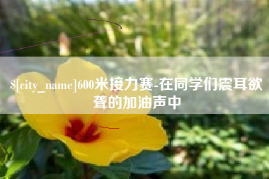 安顺600米接力赛-在同学们震耳欲聋的加油声中