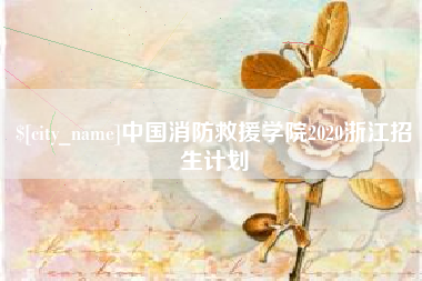 安顺中国消防救援学院2020浙江招生计划