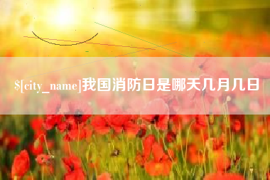 安顺我国消防日是哪天几月几日