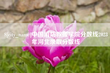 安顺中国消防救援学院分数线2023年河北录取分数线
