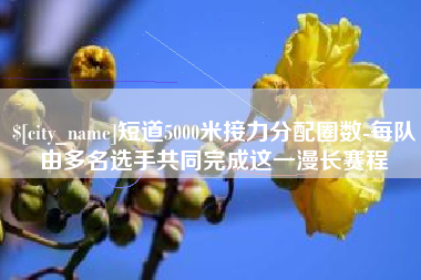 安顺短道5000米接力分配圈数-每队由多名选手共同完成这一漫长赛程