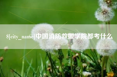 安顺中国消防救援学院都考什么