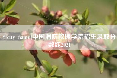 安顺中国消防救援学院招生录取分数线2021