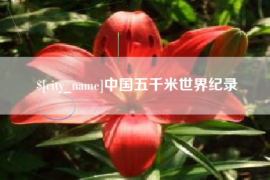 安顺中国五千米世界纪录