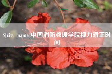 安顺中国消防救援学院视力矫正时间