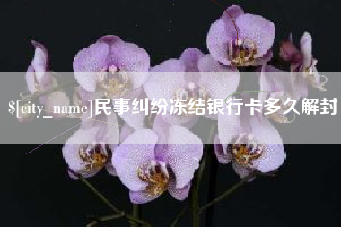 安顺民事纠纷冻结银行卡多久解封