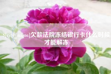 安顺欠款法院冻结银行卡什么时候才能解冻