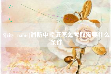 安顺消防中控证怎么考取需要什么条件