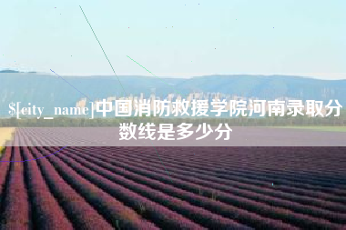安顺中国消防救援学院河南录取分数线是多少分
