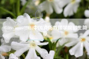 安顺2021中国消防救援学院招生简章