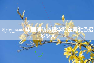 安顺中国消防救援学院在河北省招多少人