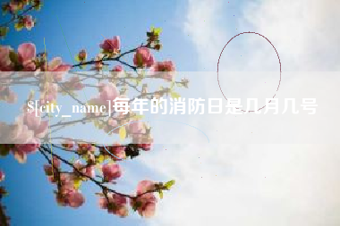 安顺每年的消防日是几月几号