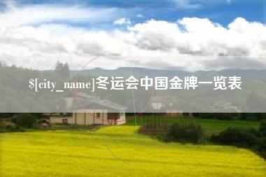 安顺冬运会中国金牌一览表