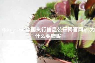 安顺中国执行信息公开网官网app为什么要钱呢