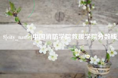 安顺中国消防学院救援学院分数线